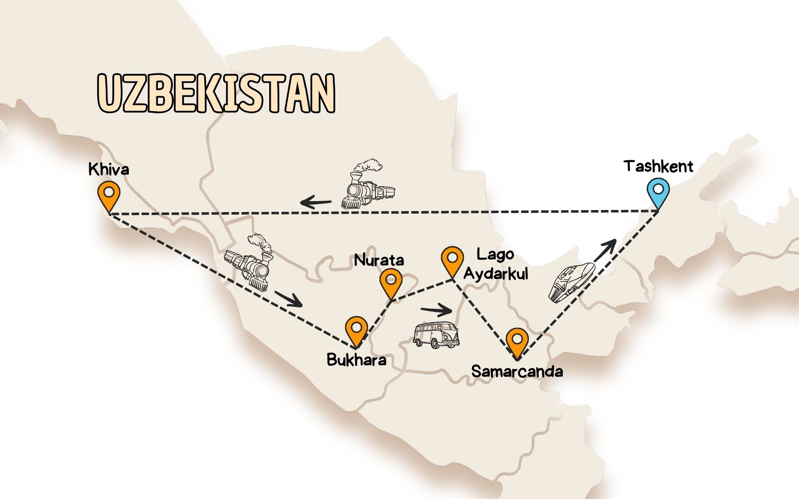 Mappa itinerario